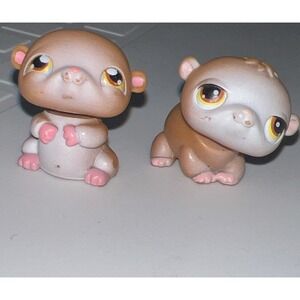 Happy Hamster Set #34 # 36 AUTHENTIC Littlest Pet Shop LPS Standing Bobbleheads